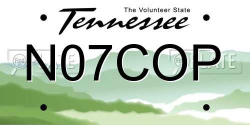 N07COP Tennessee License Plate