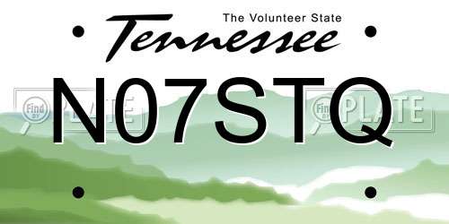 N07STQ Tennessee License Plate