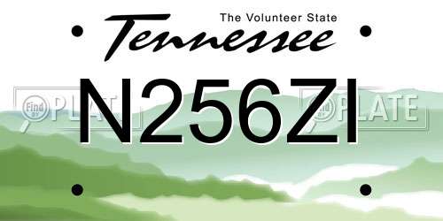 N256ZI Tennessee License Plate