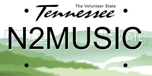 N2MUSIC Tennessee License Plate