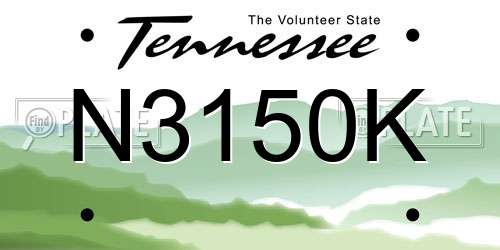 N3150K Tennessee License Plate