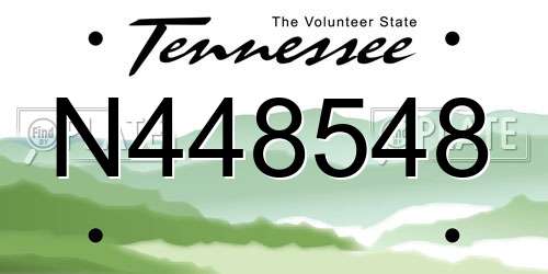 N448548 Tennessee License Plate