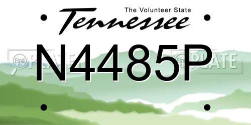 N4485P Tennessee License Plate