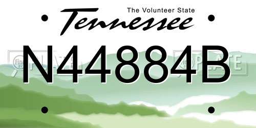 N44884B Tennessee License Plate