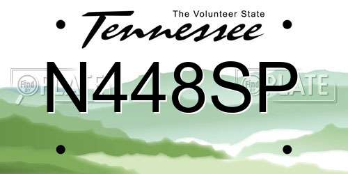 N448SP Tennessee License Plate