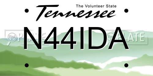 N44IDA Tennessee License Plate