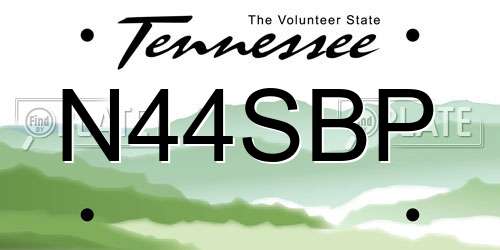 N44SBP Tennessee License Plate