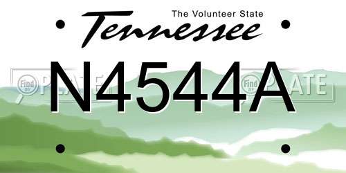 N4544A Tennessee License Plate