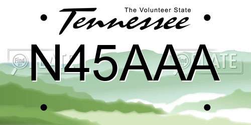 N45AAA Tennessee License Plate