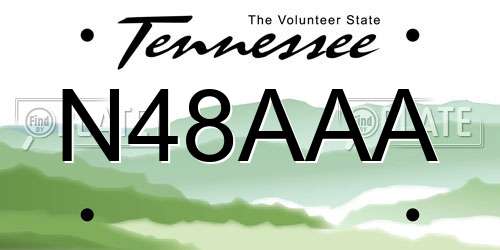 N48AAA Tennessee License Plate