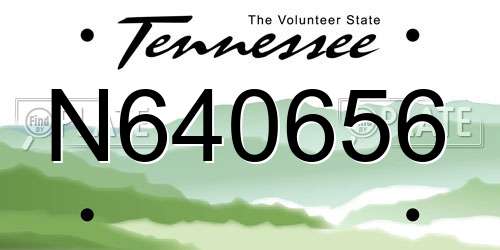N640656 Tennessee License Plate