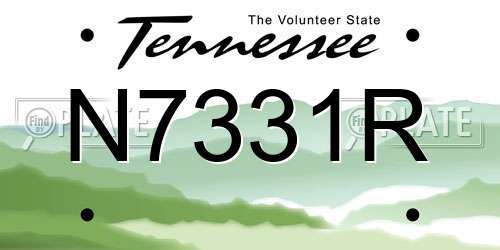 N7331R Tennessee License Plate