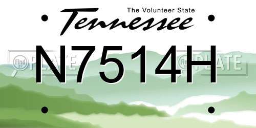 N7514H Tennessee License Plate