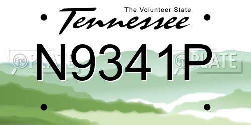 N9341P Tennessee License Plate