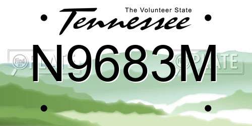 N9683M Tennessee License Plate