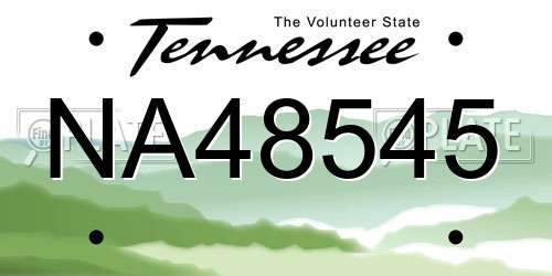 NA48545 Tennessee License Plate