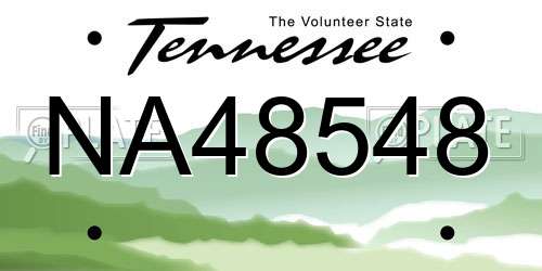 NA48548 Tennessee License Plate