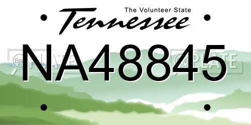 NA48845 Tennessee License Plate