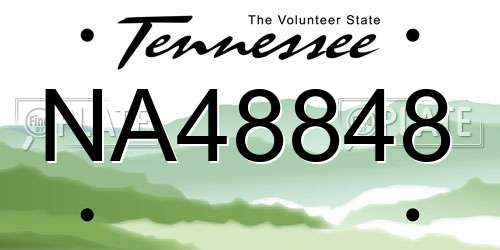 NA48848 Tennessee License Plate
