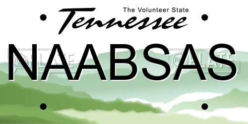 NAABSAS Tennessee License Plate
