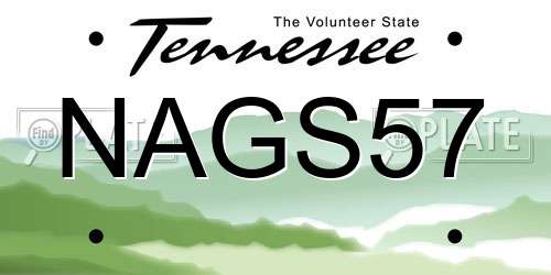 NAGS57 Tennessee License Plate