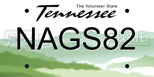 NAGS82 Tennessee License Plate