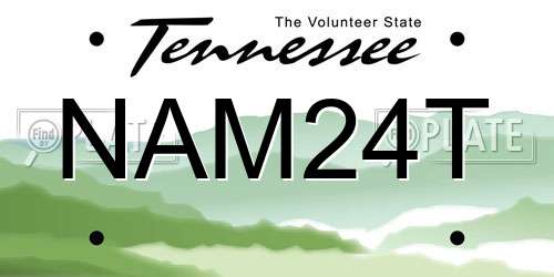 NAM24T Tennessee License Plate