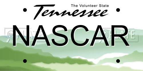 NASCAR Tennessee License Plate