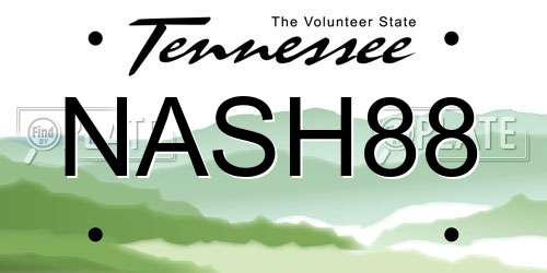 NASH88 Tennessee License Plate