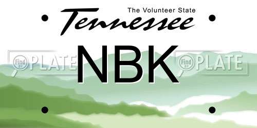 NBK Tennessee License Plate
