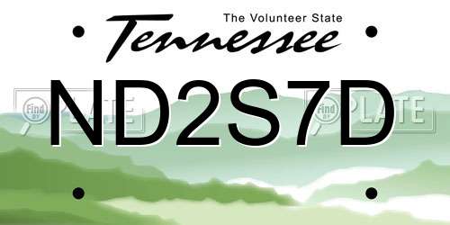 ND2S7D Tennessee License Plate
