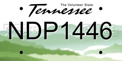 NDP1446 Tennessee License Plate