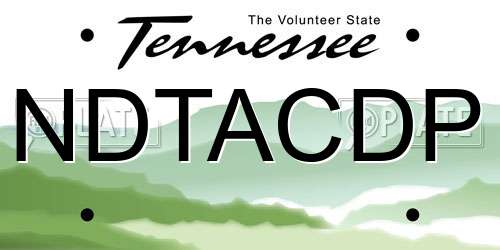 NDTACDP Tennessee License Plate