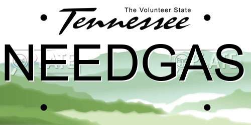 NEEDGAS Tennessee License Plate