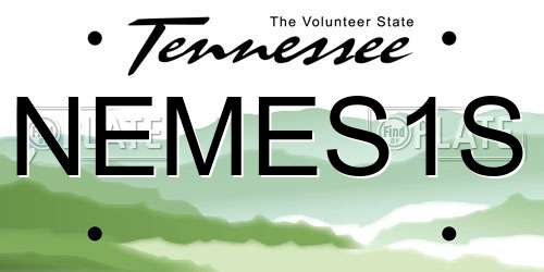 NEMES1S Tennessee License Plate