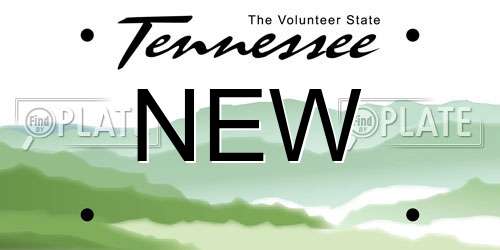 NEW Tennessee License Plate