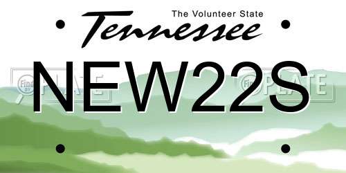NEW22S Tennessee License Plate