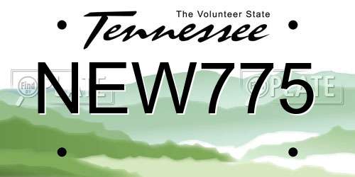 NEW775 Tennessee License Plate