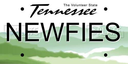NEWFIES Tennessee License Plate