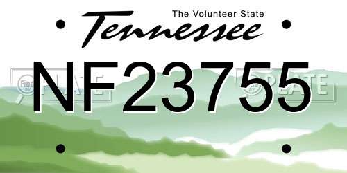NF23755 Tennessee License Plate
