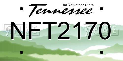 NFT2170 Tennessee License Plate