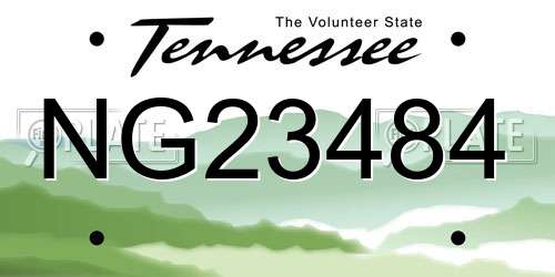 NG23484 Tennessee License Plate