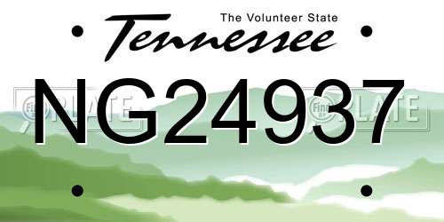 NG24937 Tennessee License Plate