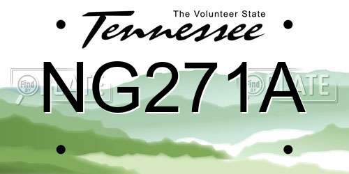 NG271A Tennessee License Plate