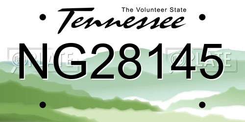 NG28145 Tennessee License Plate