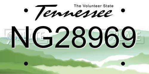NG28969 Tennessee License Plate