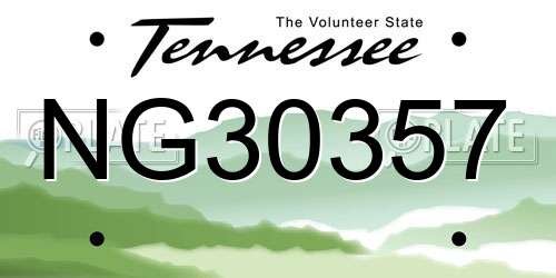 NG30357 Tennessee License Plate