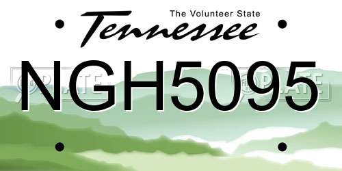NGH5095 Tennessee License Plate