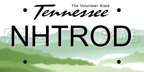 NHTROD Tennessee License Plate