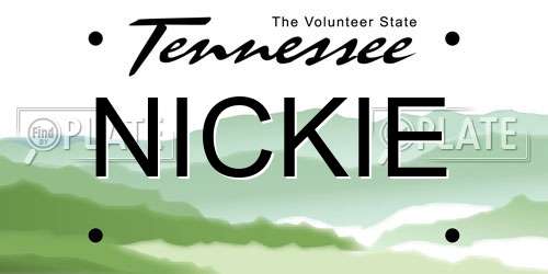 NICKIE Tennessee License Plate